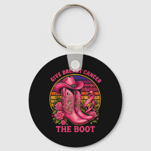 Chaveiro Dê Ao Cancer Da Mama O Cancer Da Garota De Boot Aw