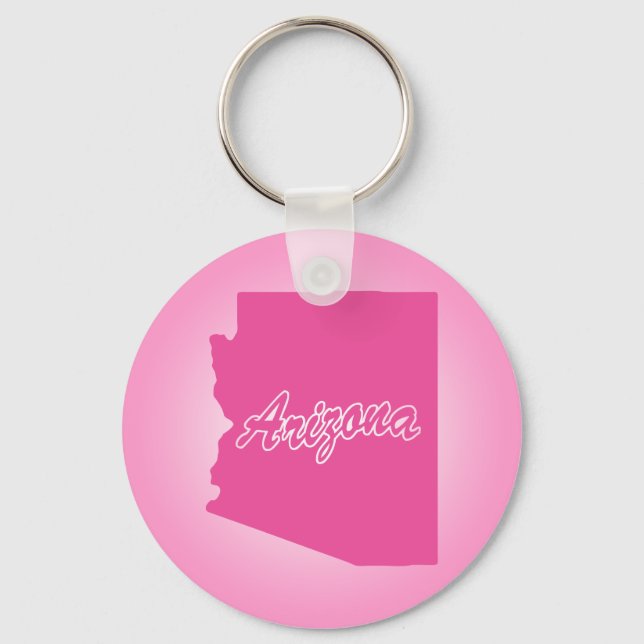 Chaveiro de Arizona de estado rosa (Frente)