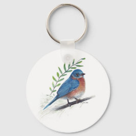 Chaveiro de Arte de Pássaro Bluebird