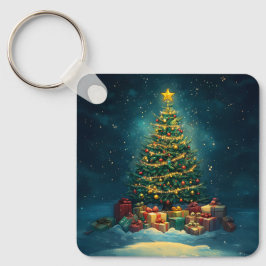 Chaveiro de Árvore de Natal Bonita
