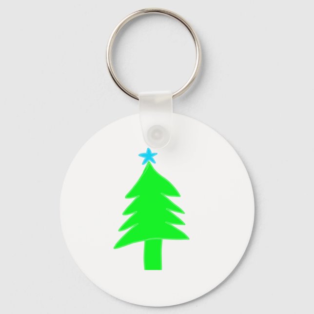 Chaveiro de árvore de Natal verde FOFO (Frente)