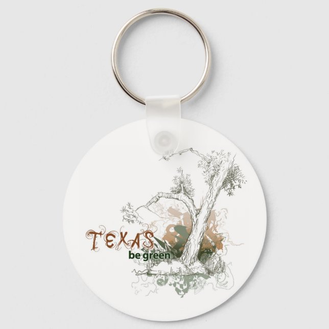 Chaveiro de Árvore Verde do Texas (Frente)