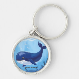 Chaveiro de Baleia Azul Fofa