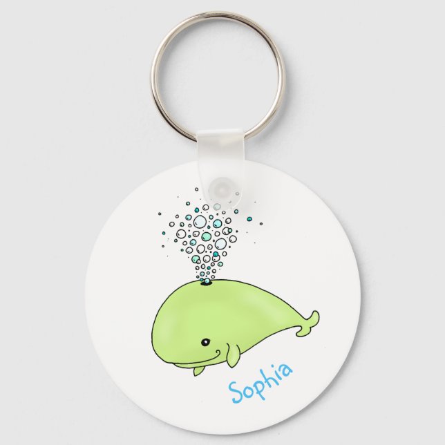 Chaveiro de Baleia Personalizada e Bonita (Frente)