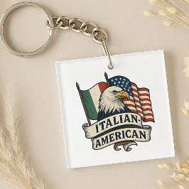 Chaveiro de Bandeira Americana Italiana | Herança