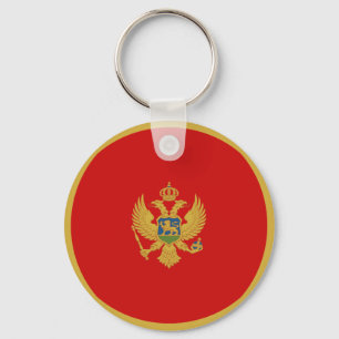 Chaveiro de Bandeira de Fisheye de Montenegro