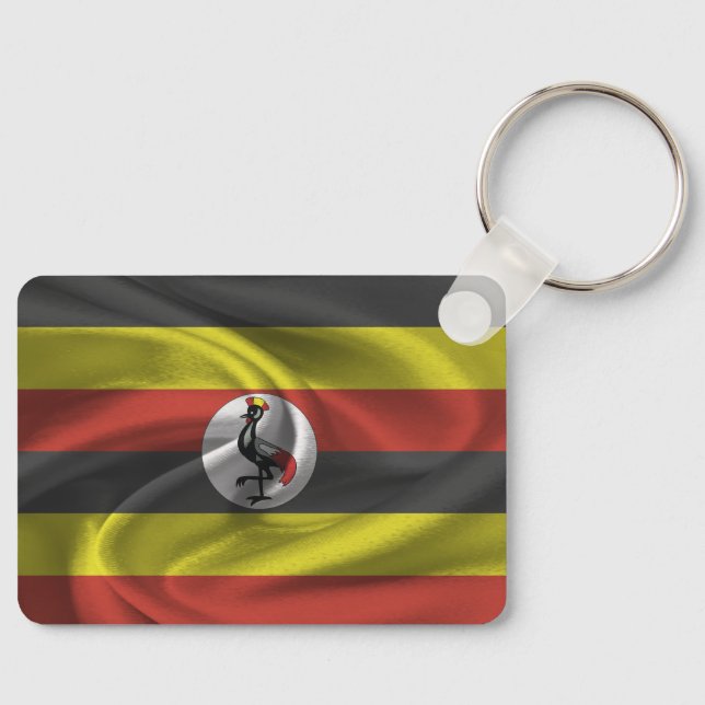 Chaveiro de Bandeira de Uganda (Frente)