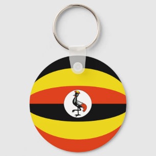 Chaveiro de Bandeira Fisheye de Uganda