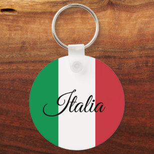 Chaveiro de bandeira italiana patriótica, moda Itá