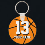 Chaveiro de basquete número 13 | Personalizável<br><div class="desc">Chaveiro de basquete número 13 | Personalizável com nome. Legal ideia de presente esportivo para jogadores de basquete.</div>