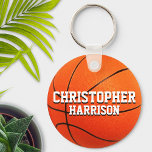 Chaveiro de basquete personalizado<br><div class="desc">Divertido chaveiro de basquete personalizado para o fã de basquete diehard!</div>