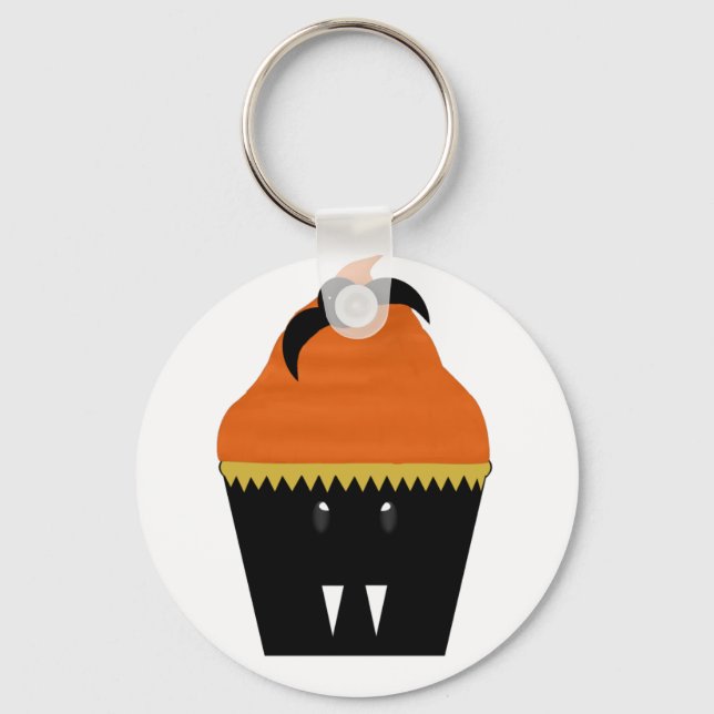 Chaveiro de Bat do Cupcake Halloween (Frente)