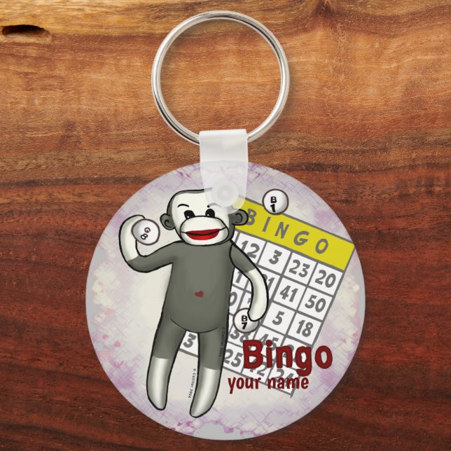 Chaveiro de Bingo de Macaco Sock (Frente)