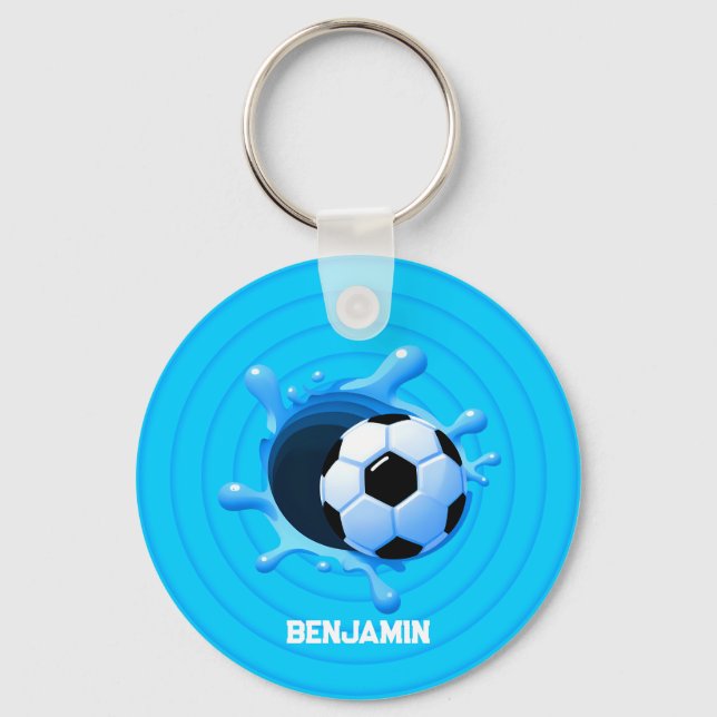 Chaveiro de Bola de Futebol Personalizado (Frente)