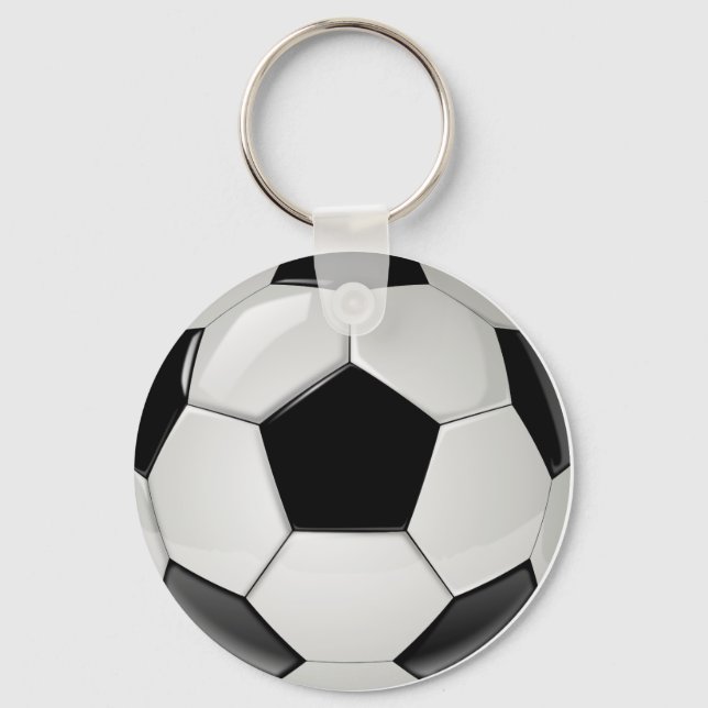 Chaveiro de bola de futebol preto e branco (Keyrin (Frente)