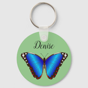 Chaveiro de Borboleta Azul Personalizada