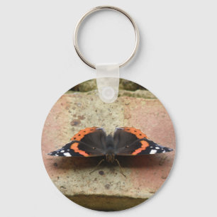 Chaveiro de Borboleta do Almirante Vermelho