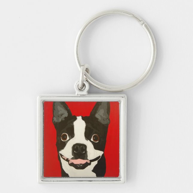 Chaveiro de Boston Terrier (Frente)