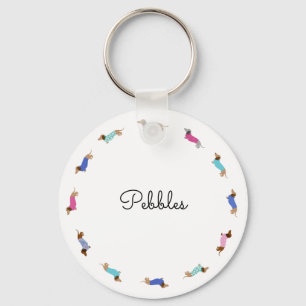 Chaveiro de Botão de Dachshund Personalizado