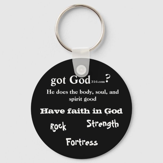 chaveiro de botão gotGod316.com (Frente)
