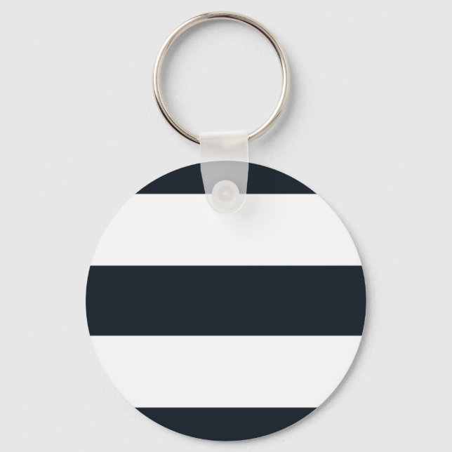 Chaveiro de Botão Redondo Básico - Faixa Preta e B (Frente)