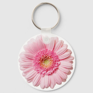 Chaveiro de Botão Rosa Gerbera Daisy