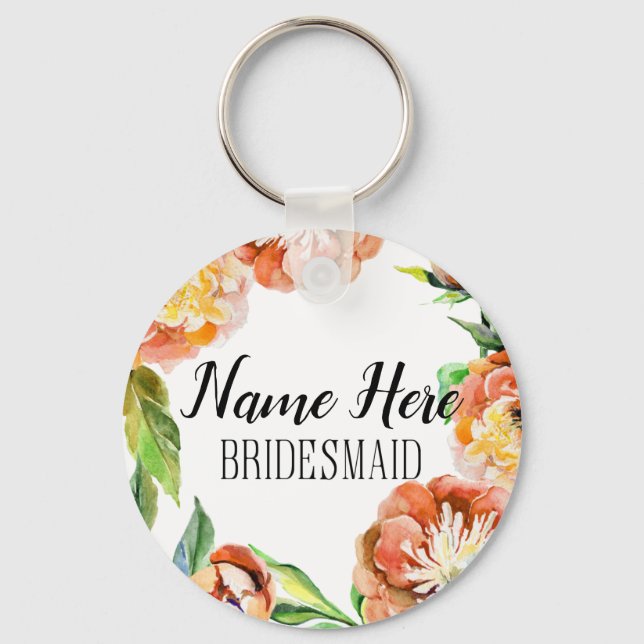 Chaveiro de Bridesmaid Personalizada (Frente)