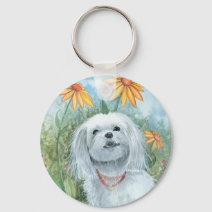 Chaveiro de Cachorrinho de Raça Maltês por Molly H