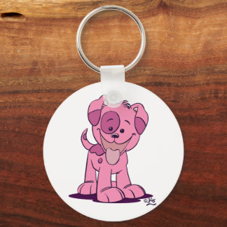 Chaveiro de cachorrinho rosa