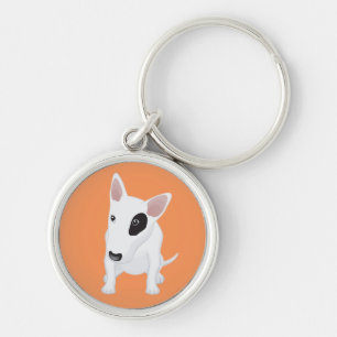 Chaveiro de Cachorro Bull Terrier Filhote Laranja