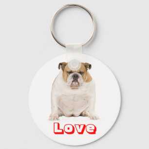 Chaveiro de Cachorro Inglês Bulldog Filhote