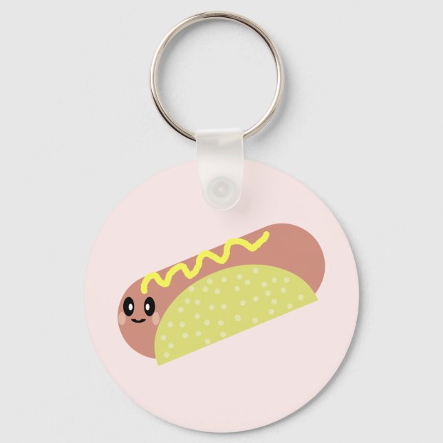 CHAVEIRO DE CACHORRO-QUENTE KAWAII (Frente)