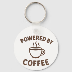Chaveiro de café engraçado - "Alimentado por café"