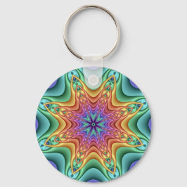 Chaveiro de caleidoscópio decorativo