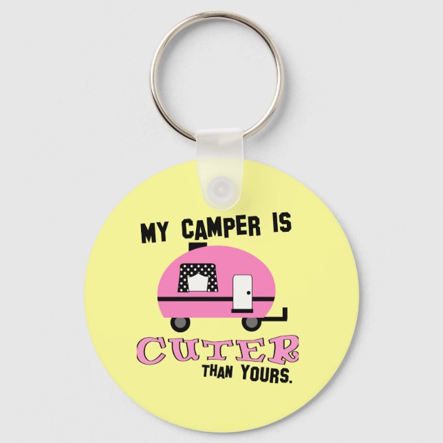 Chaveiro de Camper Retro Engraçado (Frente)