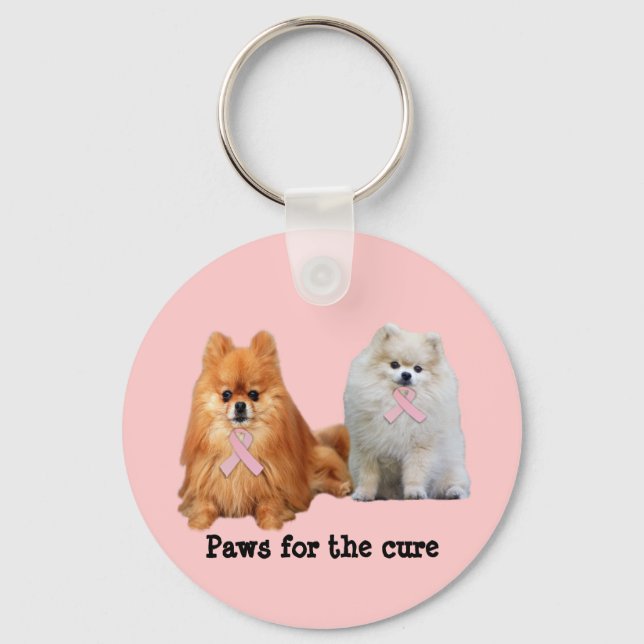 Chaveiro de Cancer de Mama da Pomerânia (Frente)