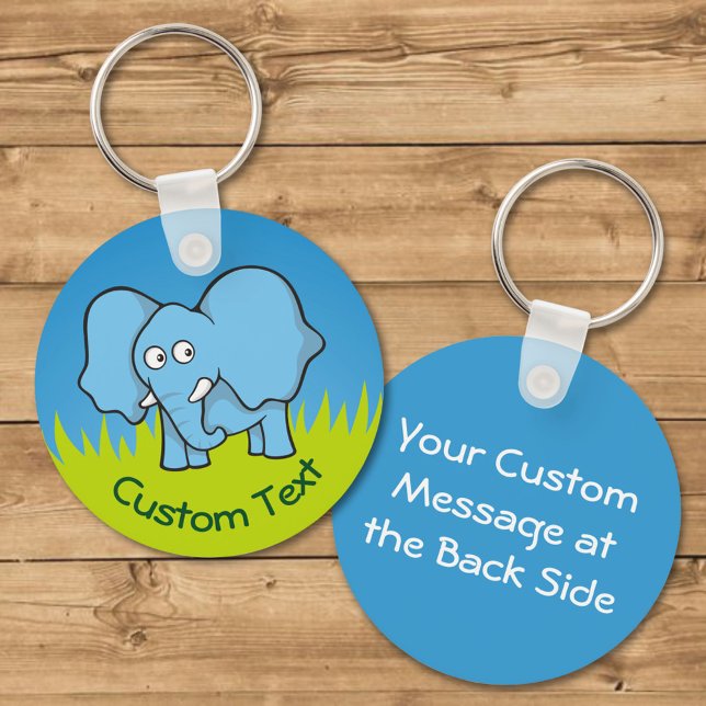 Chaveiro de Cartoon de Elefante Azul (Criador carregado)