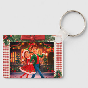Chaveiro de Cartoon de Natal Personalizável