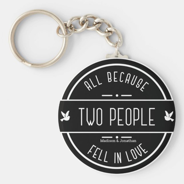 Chaveiro de Casal de Casamento Sentimental Persona (Frente)