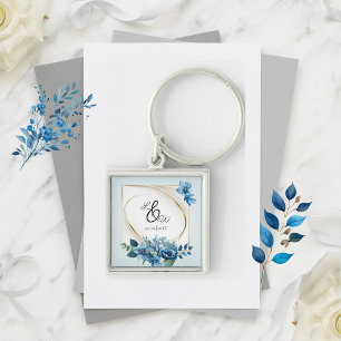 Chaveiro de Casamento de Watercolor Emerly Floral