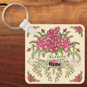 chaveiro de Casamento rosa Bride