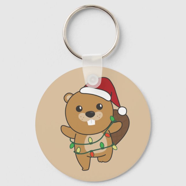 Chaveiro de castores de inverno de Beaver (Frente)