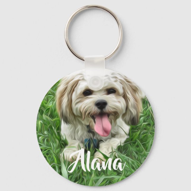 Chaveiro de Cavachon Personalizado (Frente)