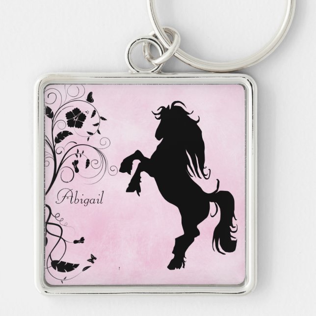 Chaveiro de Cavalo de Criação Personalizado (Frente)