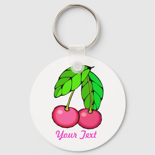 Chaveiro de Cereja Personalizável (BRANCO) (Frente)