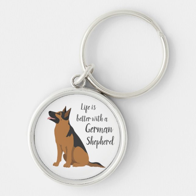 chaveiro de chave do german shepherd. Qualquer cas (Frente)