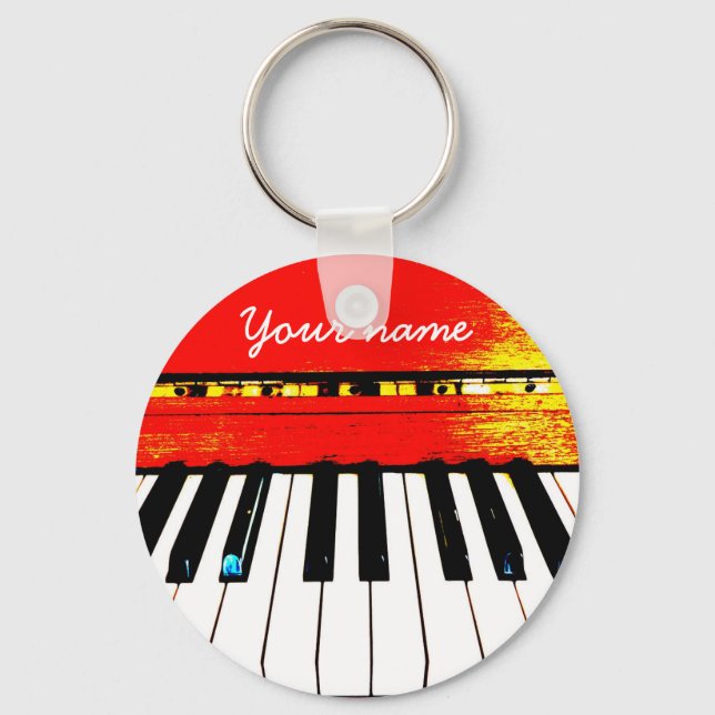 Chaveiro de Chaves de Piano Personalizadas (Frente)