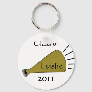 Chaveiro de Cheerleader Megaphone preto e Dourado