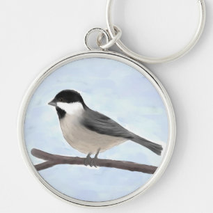 Chaveiro de Chickadee de Casca Preta