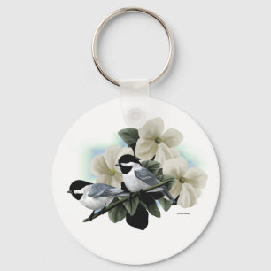 Chaveiro de Chickadees com Capas Negras